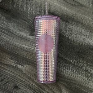 Iridescent Pink Starbucks Cup w Straw 24oz